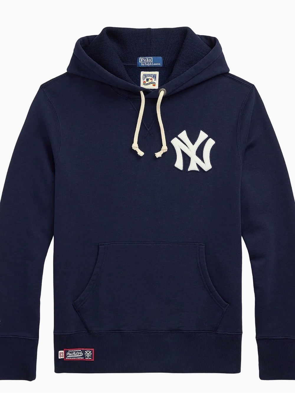 POLO Ralph Lauren Navy Blue NEW YORK YANKEES Logo Hoodie Sweatshirt 3XL T62 - Picture 16 of 16